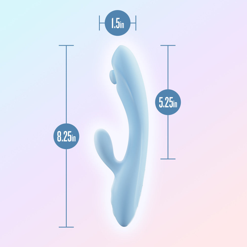 Blush Novelties Play With Me Moondust Magic USB Rechargeable Rabbit Vibrator 20.3cm Blush Novelties