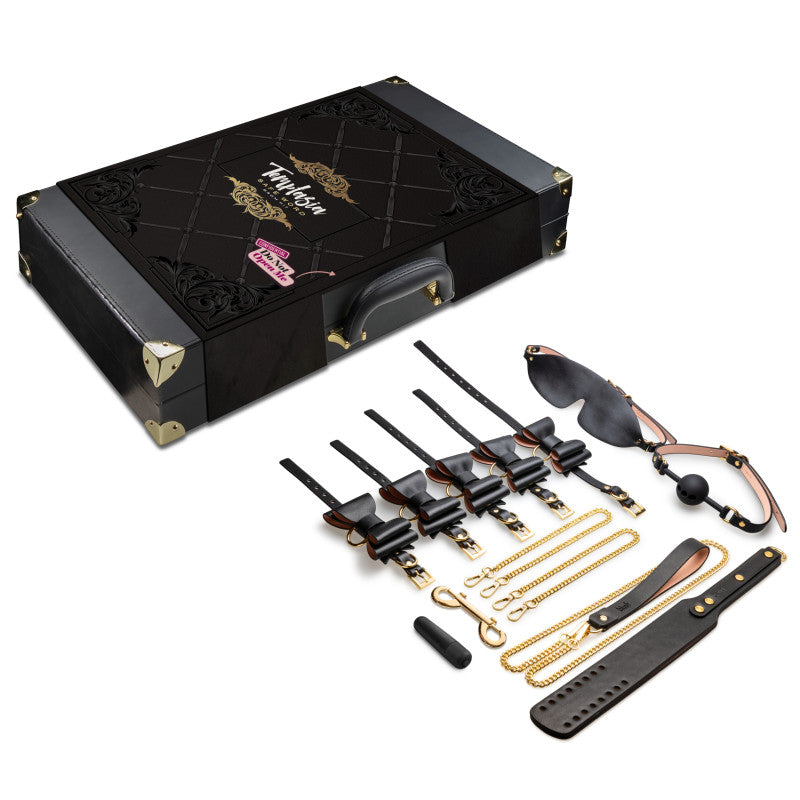 Temptasia Safe Word Bondage Kit With Suitcase 9 Piece Bondage Set Blush Novelties Main image