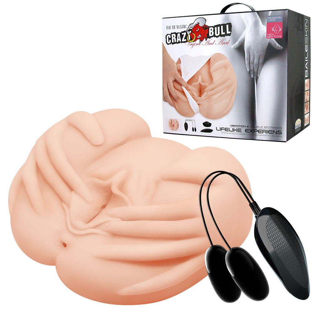 CRAZY BULL Vibrating Spread Torso Vibrating Spread Torso Masturbator Flesh Crazy Bull