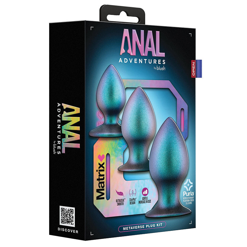 Blush Anal Adventures Matrix Metaverse Butt Plug Kit Spruce Main image
