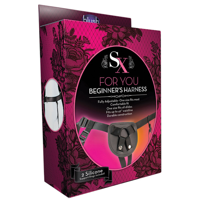 Blush Novelties SX For You Adjustable Strap On Beginners Harness Black Main image