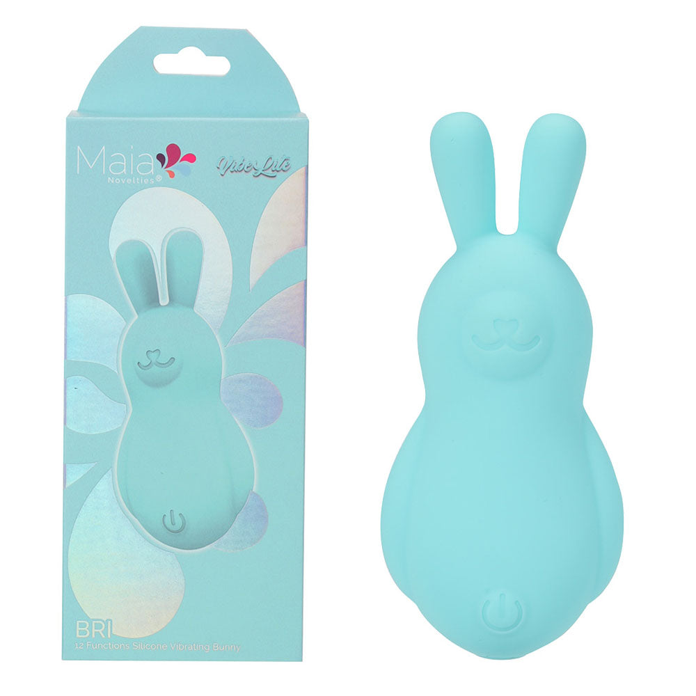 Maia BRI USB Rechargeable Vibrating Bunny Bullet Vibrator  9cm Teal