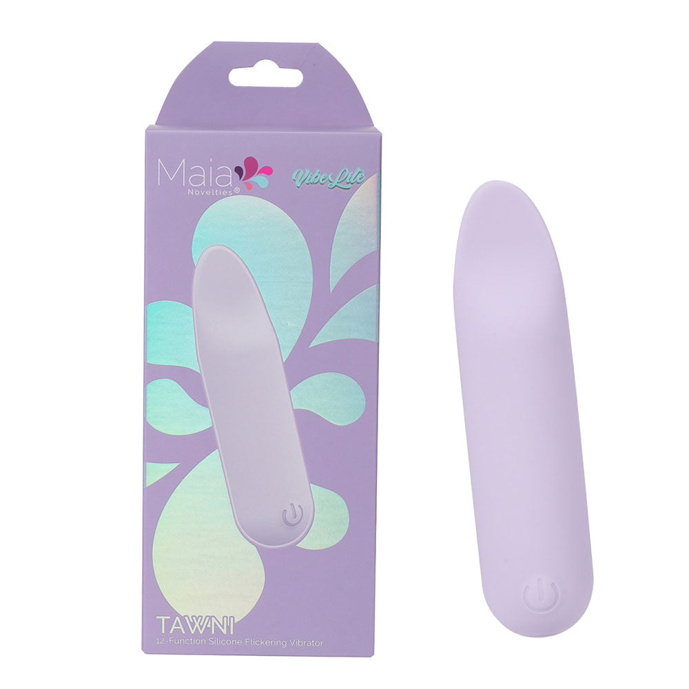 Maia TAWNI Lavender USB Rechargeable Bullet with Flickering Tip 9cm Main image