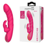 Party Up MONICA USB Rechargeable Rabbit Vibrator 15.8cm Pink