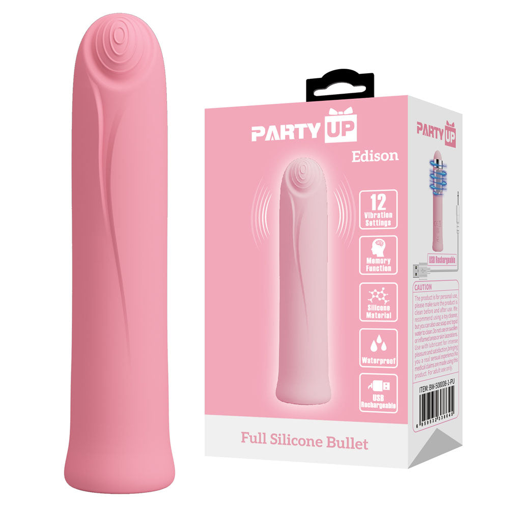 Party Up EDISON USB Rechargeable Bullet Vibrator Party Up Main image