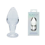 Creative Conceptions Clarity Utopian Bud Glass Butt Plug 8.9cm Creative Conceptions
