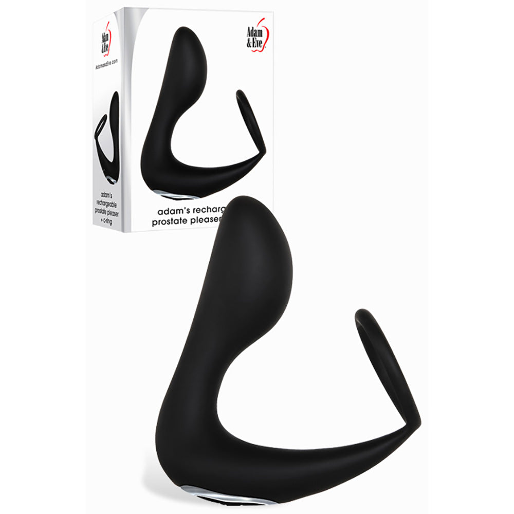 Adam & Eve Adam's Rechargeable Prostate Pleaser & C Ring Rechargeable Anal Plug With Cock Ring Adam & Eve