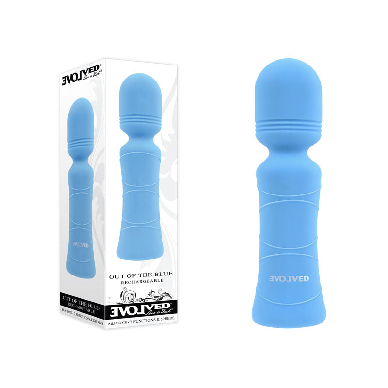 Evolved Out Of The Blue USB Rechargeable Mini Massager Wand 10.5cm Evolved Main image