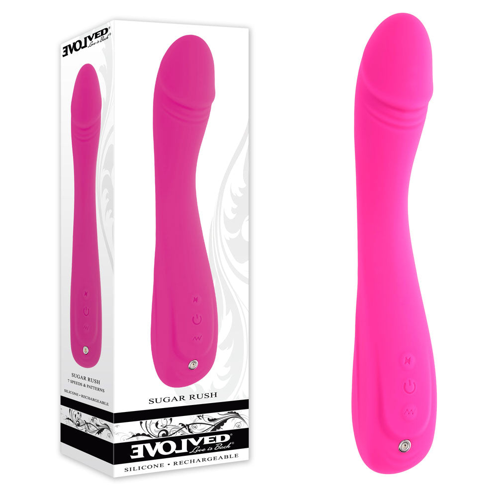 Evolved SUGAR RUSH USB Rechargeable Vibrator 21.6cm Evolved Main image