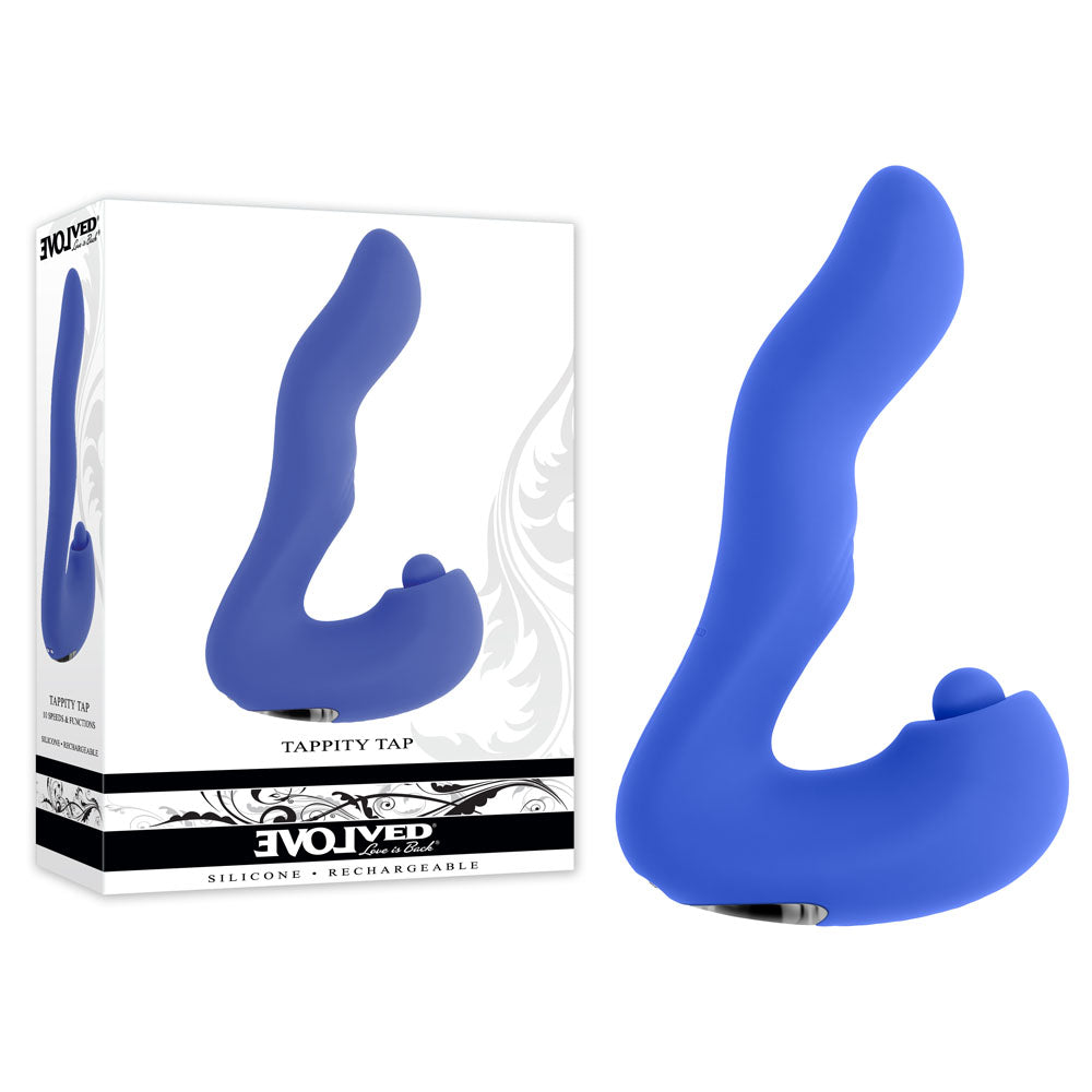 Evolved TAPPITY TAP USB Rechargeable Vibrator with Tapping Stimulator 16.6cm Evolved