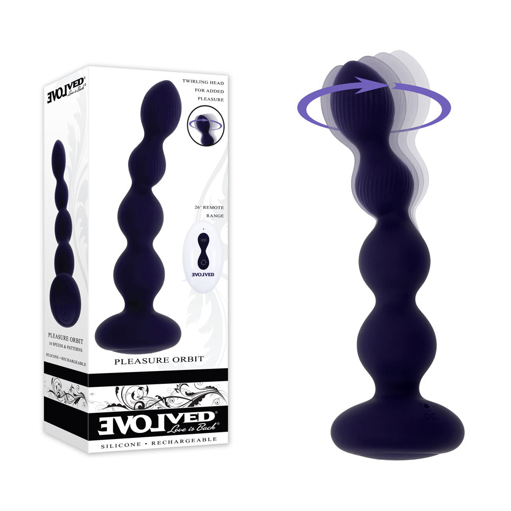 Evolved PLEASURE ORBIT USB Rechargeable Twirling & Vibrating Anal Beads With Remote Evolved Main image