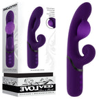 Evolved PLEASURE PUFF USB Rechargeable Inflatable Rabbit Vibrator 24.1cm Purple Evolved