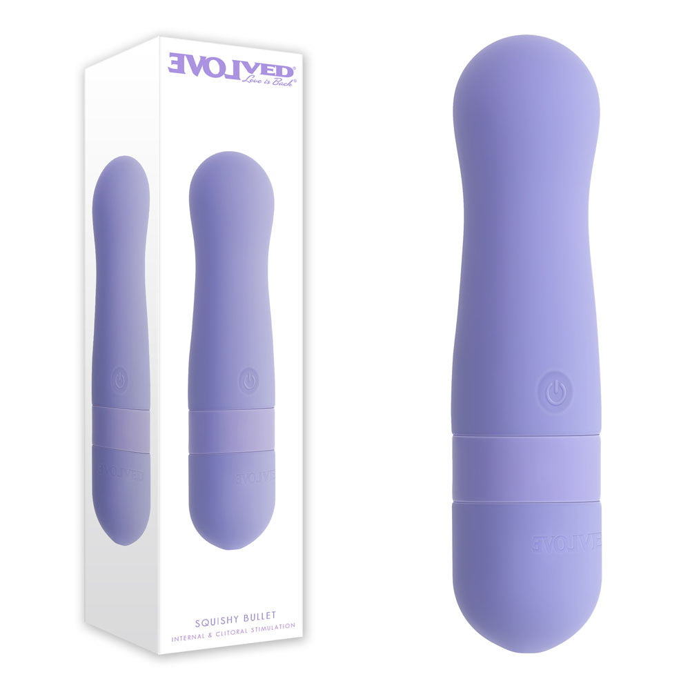 Evolved SQUISHY BULLET USB Rechargeable Bullet Purple 11 cm