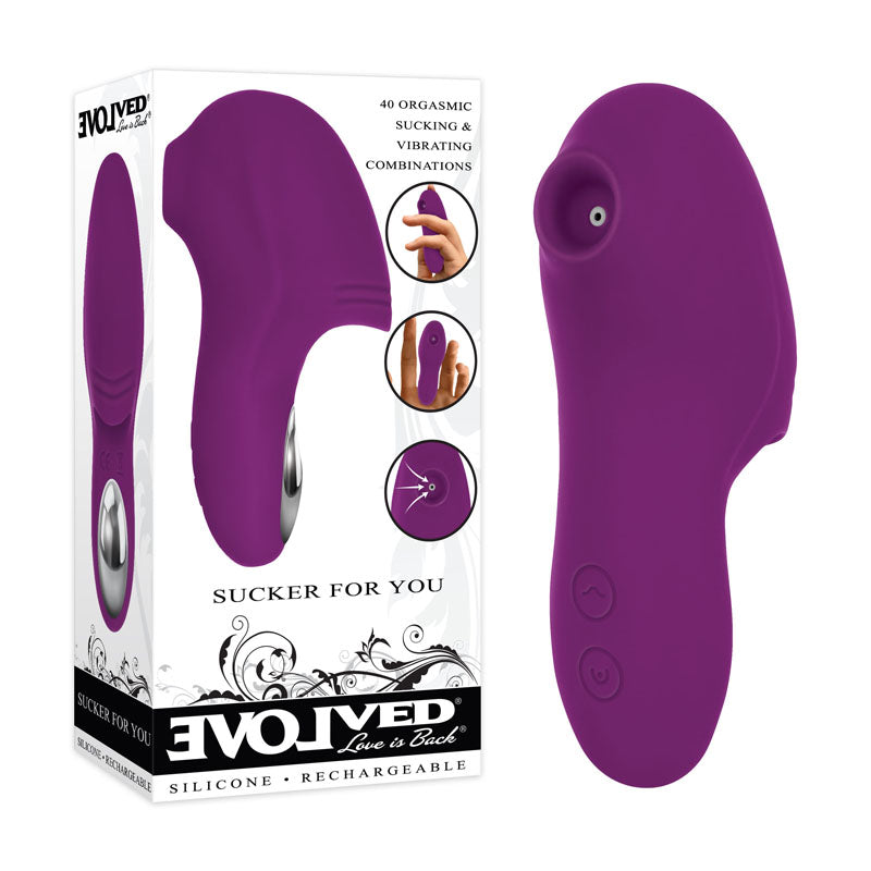 Evolved SUCKER FOR YOU USB Rechargeable Sucking & Vibrating Finger Stimulator Evolved Main image
