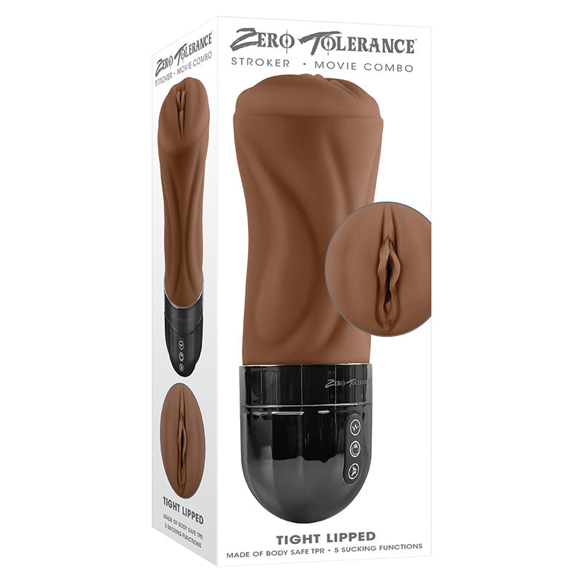 Evolved Zero Tolerance Tight Lipped 10 Function Vibrating Male Masturbator Stroker Dark Main image