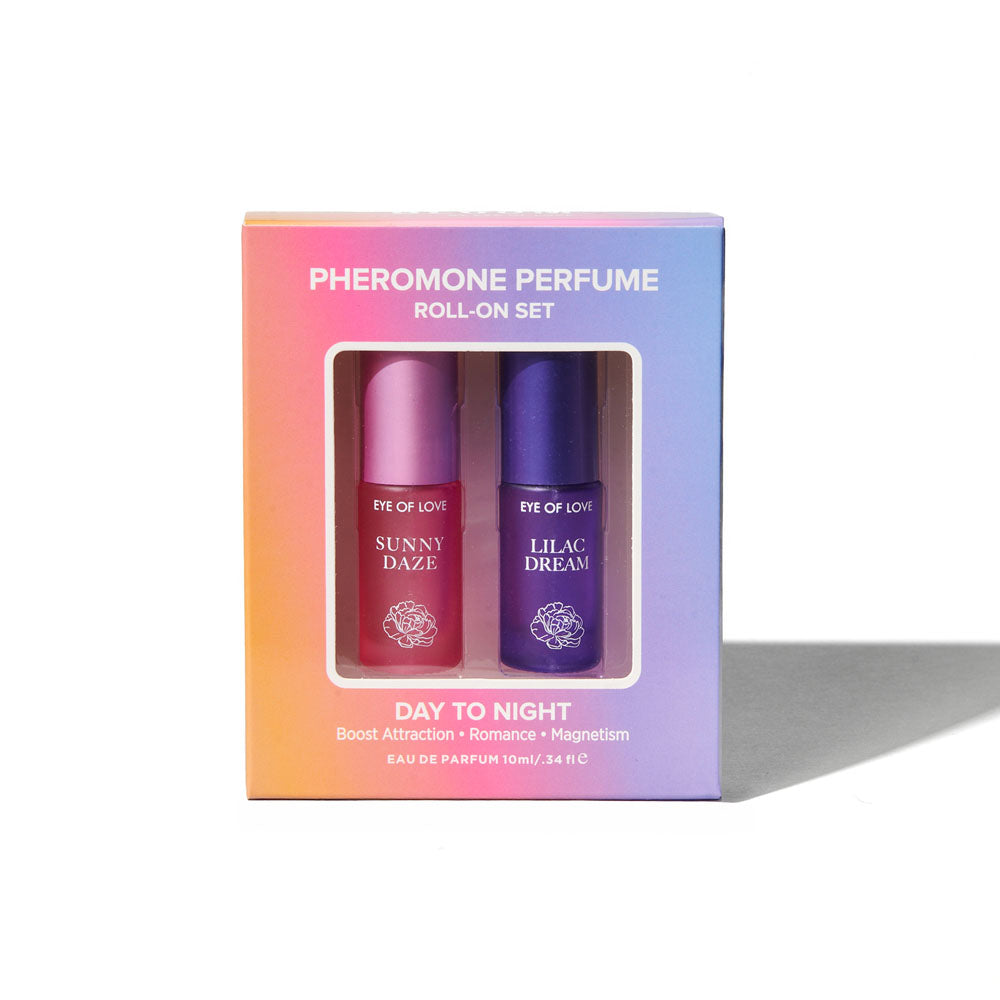 Eye Of Love Love In Bloom Pheromone Perfume Roll On Set Day To Night (Sunny Daze & Lilac Dream) For Women To Attract Men 10ml Eye Of Love