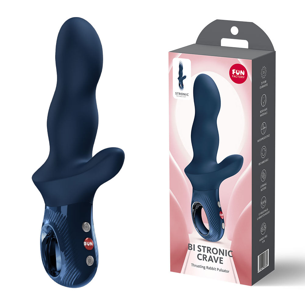 Fun Factory BI STRONIC CRAVE USB C Rechargeable Thrusting Vibrator