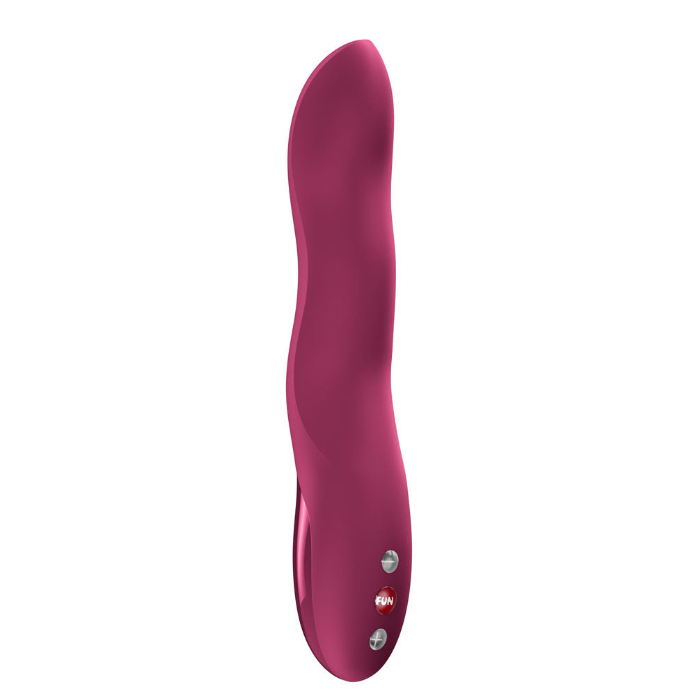 Fun Factory STRONIC WAVE USB C Rechargeable Thrusting Vibrator Wine Red Fun Factory