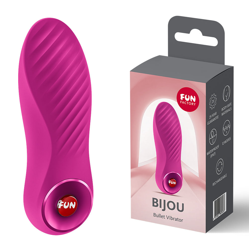 Fun Factory BIJOU USB C Rechargeable Stimulator Magenta
