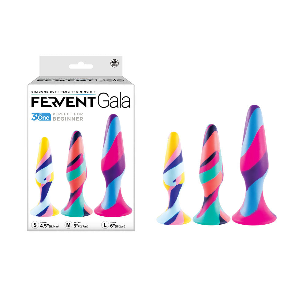Excellent Power Fervent Gala Anal Training Kit Multicoloured Butt Plugs Set Of 3 Sizes Excellent Power