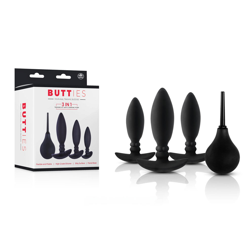 Excellent Power Butties Anal Training Plug Set With Cleansing Pump Excellent Power