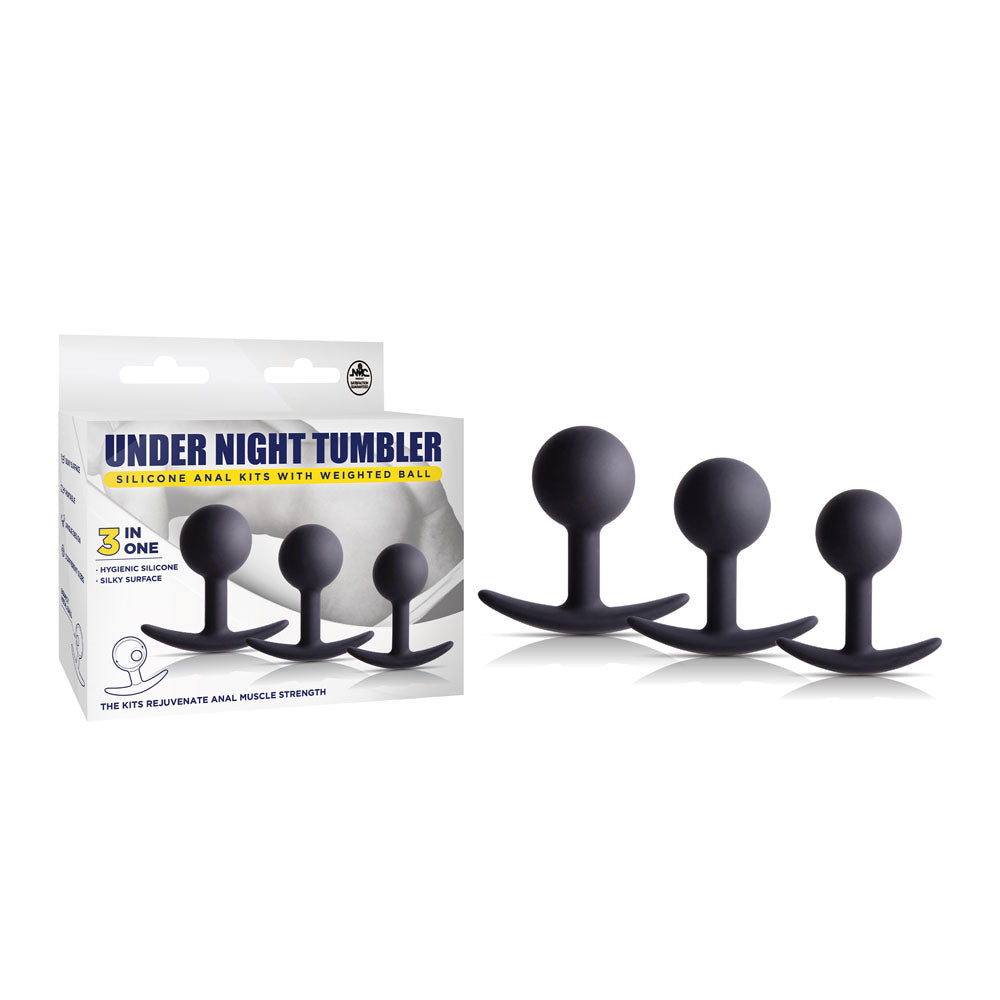 Excellent Power Under Night Tumbler Butt Plugs With Weighted Balls Set of 3 Sizes Excellent Power Main image