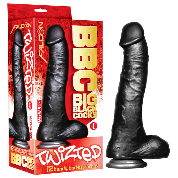 Icon Brands BBC (Big Black Cocks) Twizted Dong 12 Inch Black Icon Brands