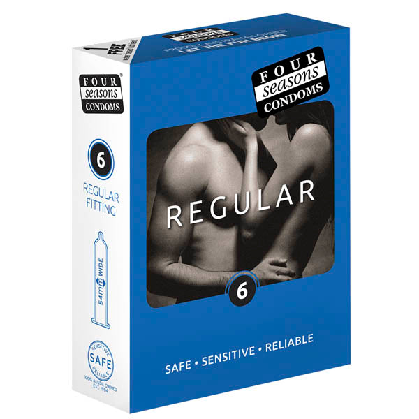 Four Seasons Regular Condoms Regular Fit Lubricated Condoms 6 Pack Four Seasons Main image