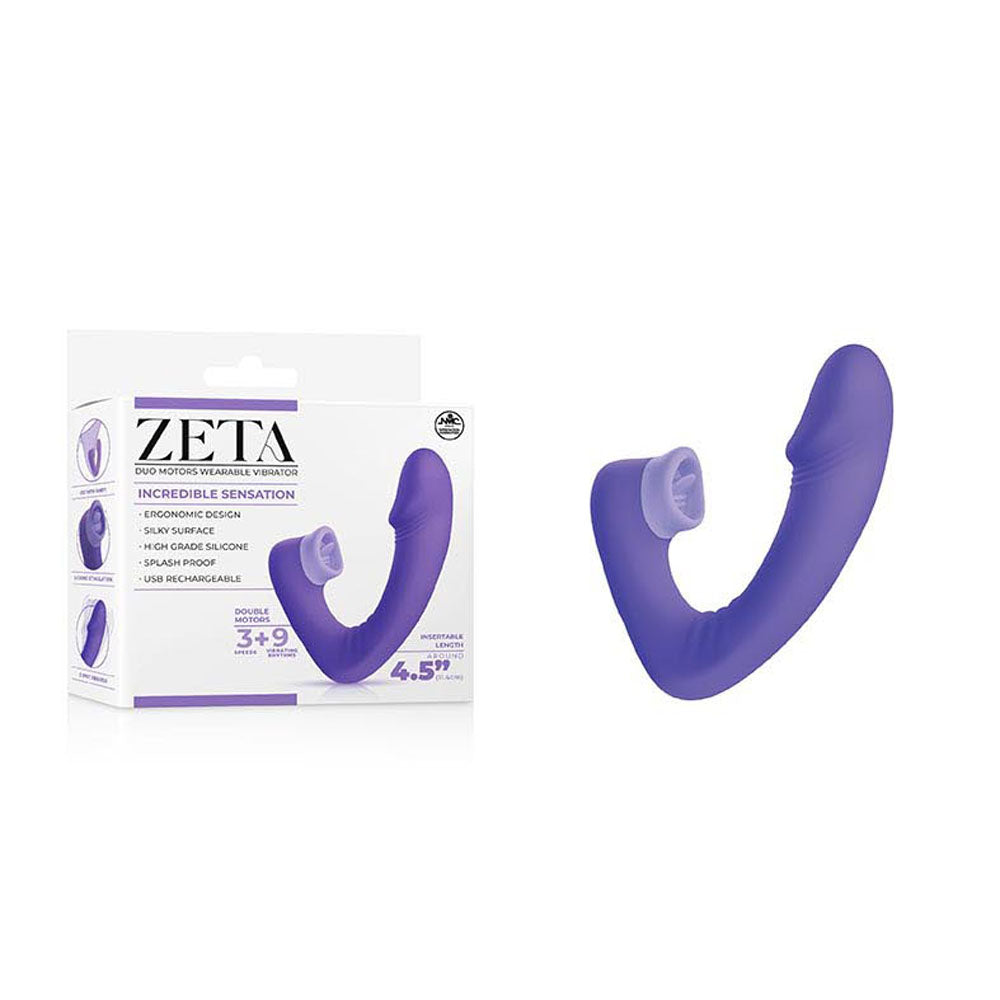 Excellent Power Zeta Duo Motor Wearable USB Rechargeable Vibrator With Flicking Clitoral Stimulator Excellent Power
