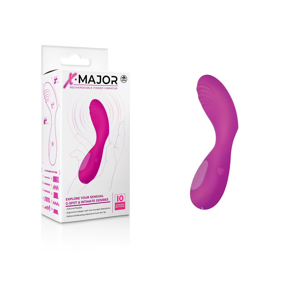 X Major Finger Vibe - Pink - Pink USB Rechargeable Finger Stimulator Excellent Power Main image