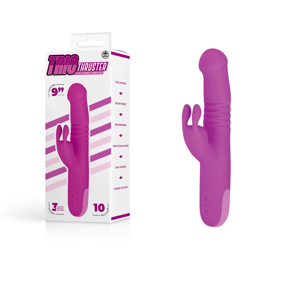 Excellent Power Trio Thruster USB Rechargeable Thrusting & Rotating Rabbit Vibrator Excellent Power Main image
