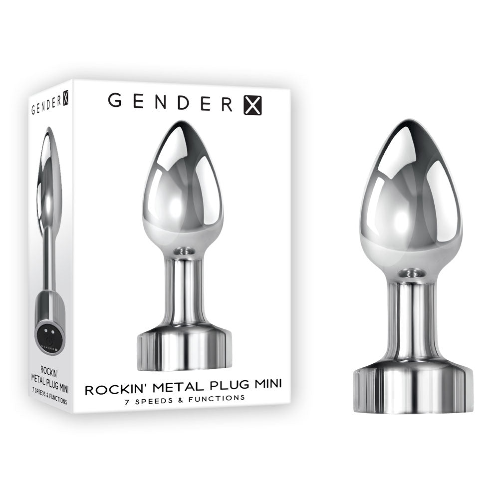 Gender X ROCKIN METAL PLUG MINI USB Rechargeable Vibrating Mini Butt Plug Gender X Main image
