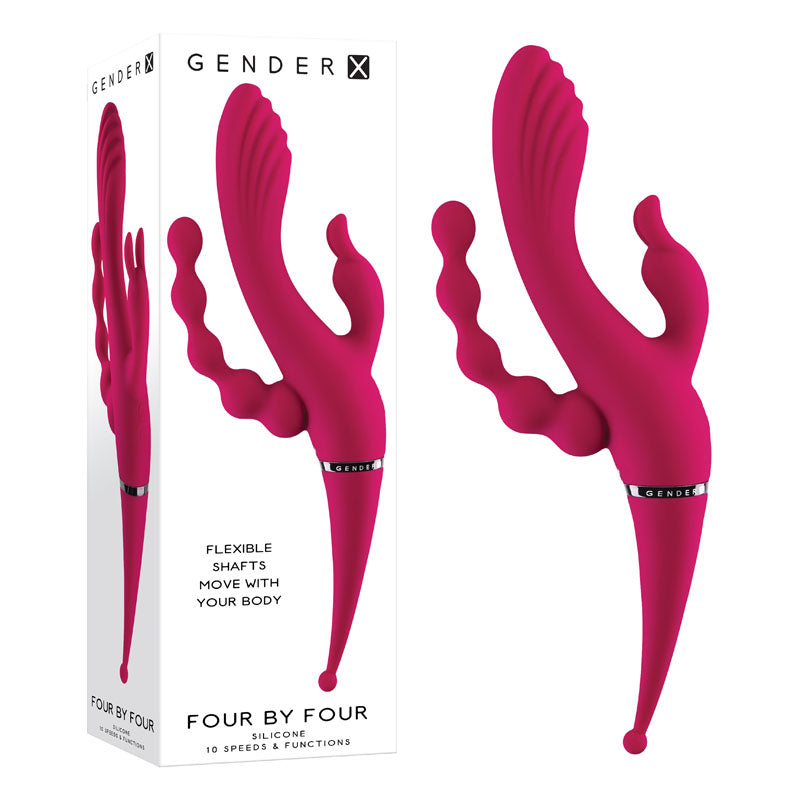 Gender X FOUR BY FOUR USB Rechargeable Multi Vibrator 27.5cm Gender X