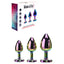 Adam & Eve RAINBOW HEART GEM ANAL TRAINING SET Multicoloured Metal Anal Plugs With Gem Bases Set Of 3 Sizes Adam & Eve