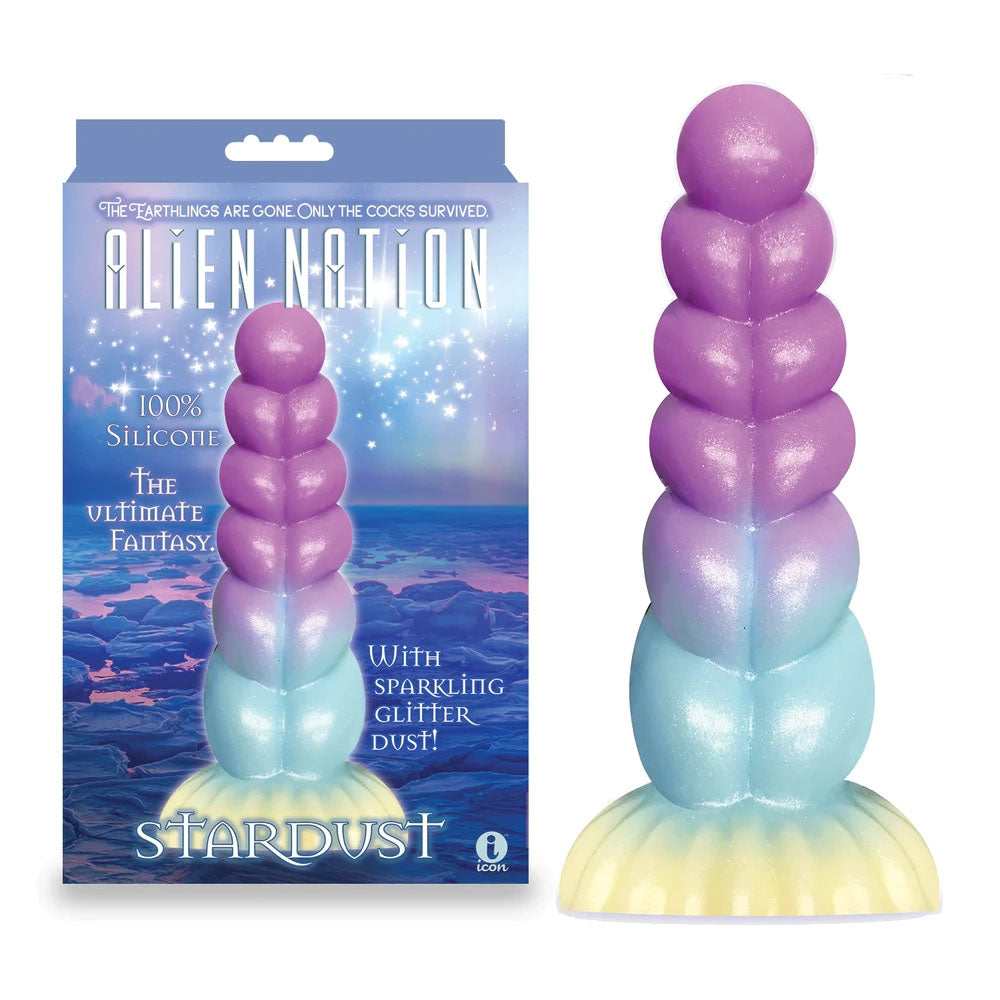 Icon Brands Alien Nation Stardust Fantasy Dong 21cm Glitter Rainbow Icon Brands