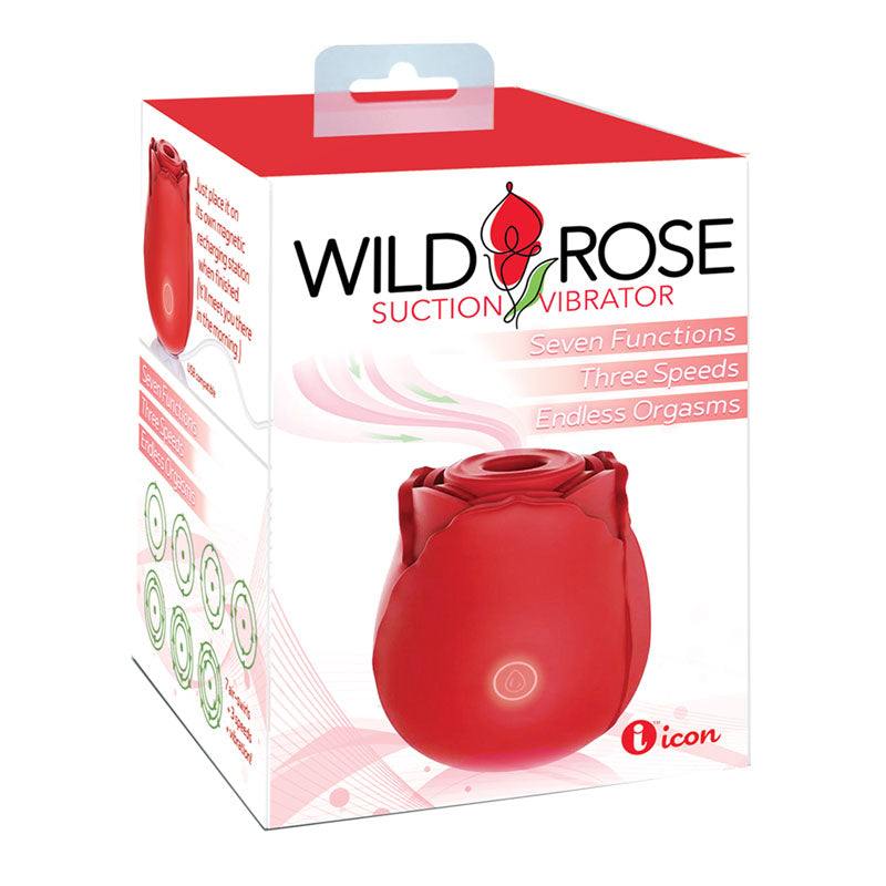 Wild Rose Suction Vibrator USB Rechargeable Air Pulse Stimulator Icon Brands Main image