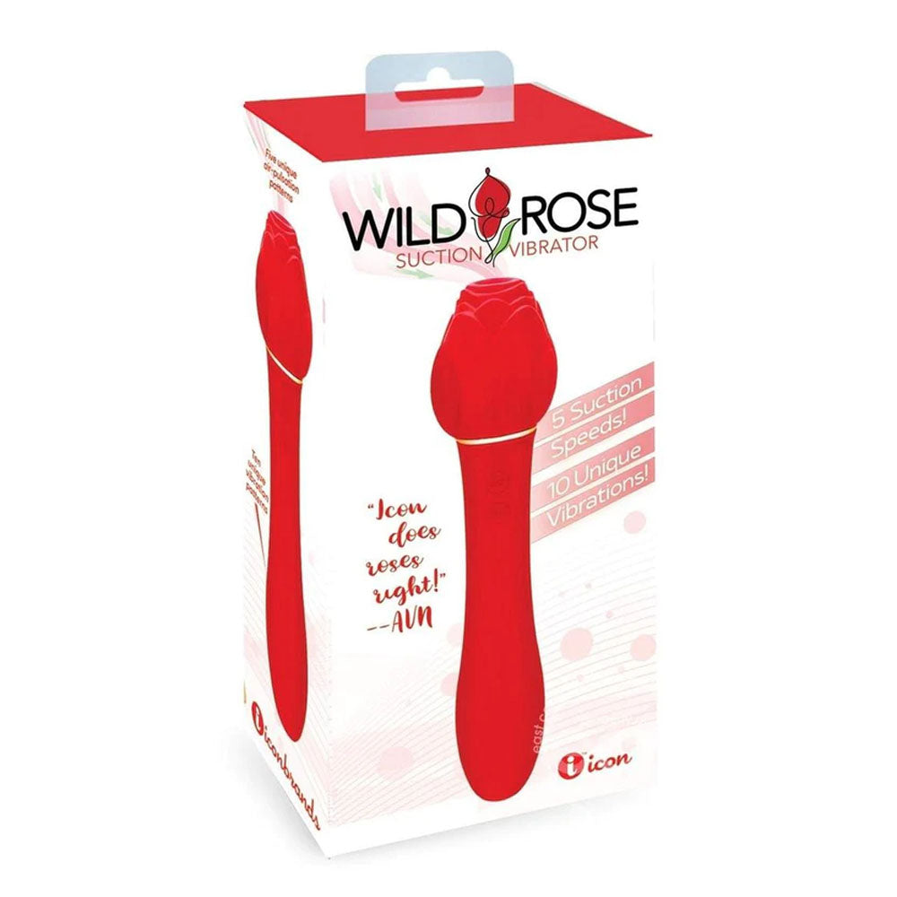 Wild Rose Suction Vibrator USB Rechargeable Air Pulse Stimulator and Vibrator Secondary image