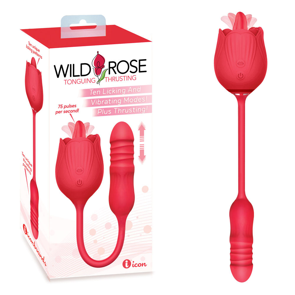 Wild Rose Lick & Thrust USB Rechargeable Air Pulse Stimulator and Vibrator Secondary image