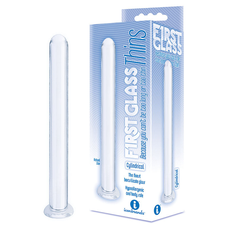 Icon Brands The 9s First Glass Thins Cylindrical Glass Dildo 17.8cm Icon Brands Main image
