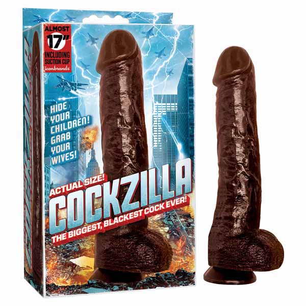 Icon Brands Cockzilla Dong 17 Inch Black Icon Brands
