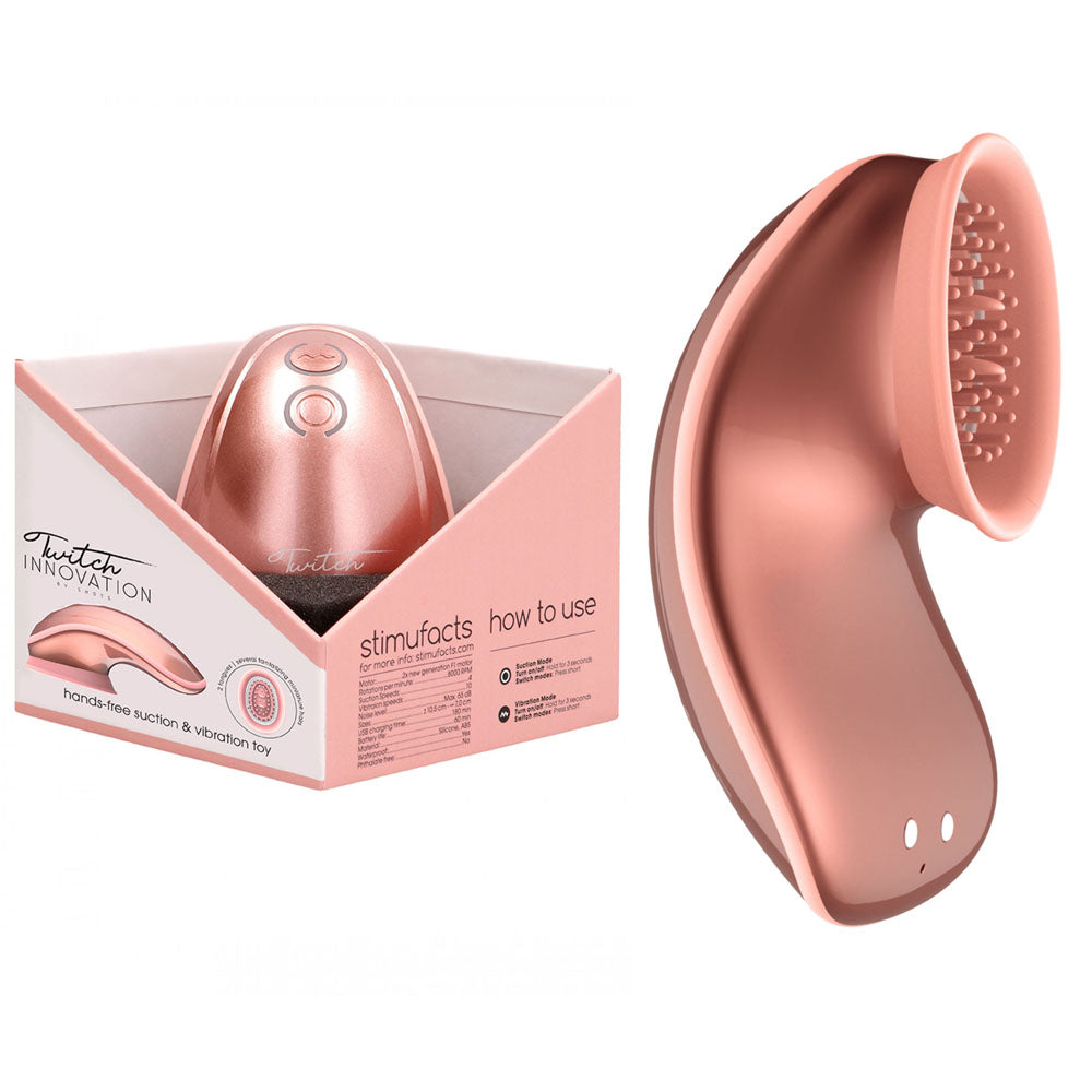 Shots Toys Twitch 1 USB Rechargeable Suction Vibrator Shots Toys