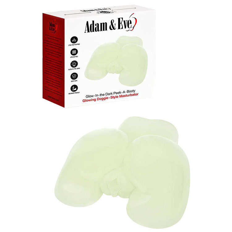 Adam & Eve GLOW IN THE DARK PEEK A BOOTY Doggy Style Mini Masturbator Adam & Eve