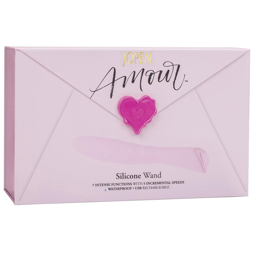 Jopen Amour 7 Function Silicone Wand 8 Vibrator Pink Main image