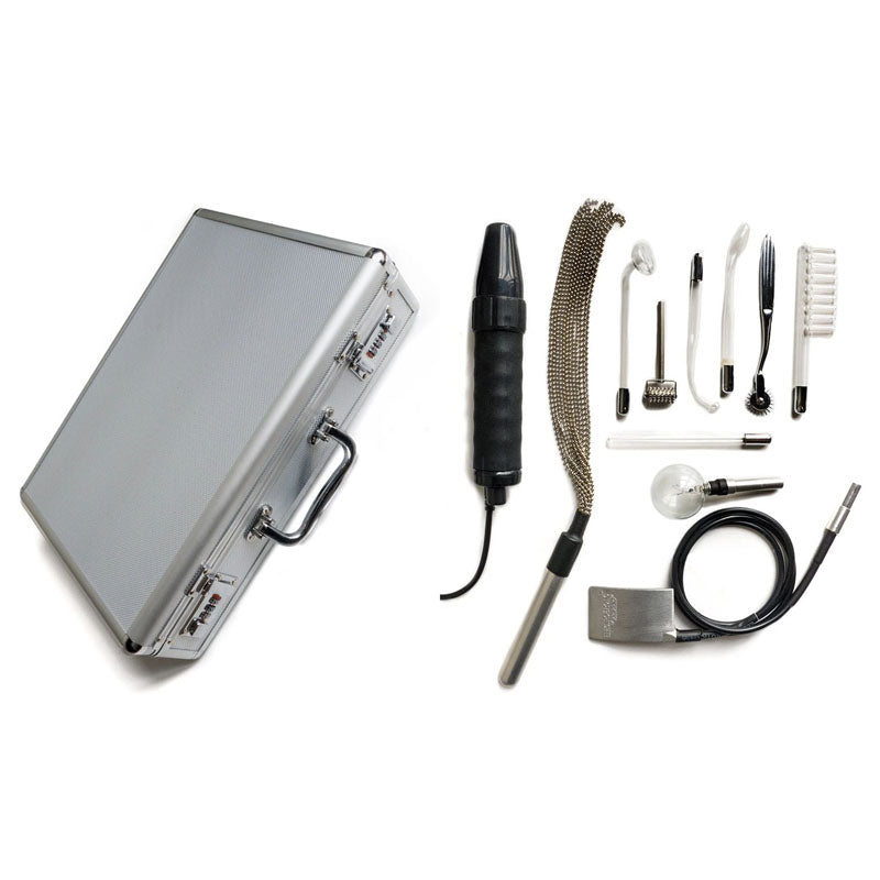 Stockroom KinkLab Agent Noir Neon Wand Kit E-Stim Kit 11 Piece Set