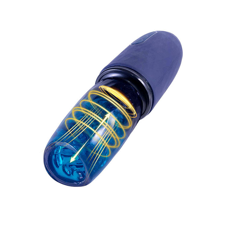Adam & Eve ADAMS MAGNA MISSILE USB Rechargeable Thrusting & Spinning Auto Stroker Blue Adam & Eve Main image