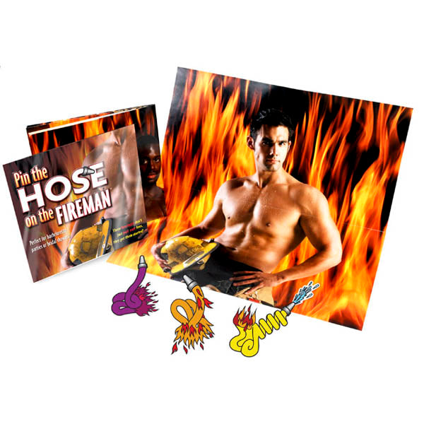 Little Genie Pin The Hose On The Fireman Hens Party Game Little Genie