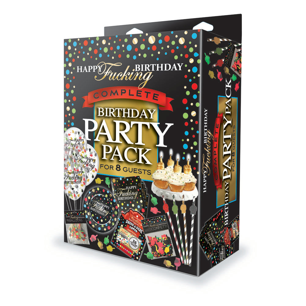 Little Genie Happy F**king Birthday Complete Party Pack Party Set For 8 People Little Genie