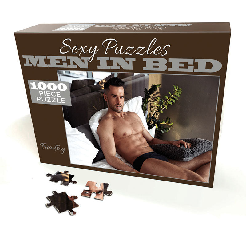 Little Genie Sexy Puzzles Men In Bed Bradley 100 Piece Jigsaw Puzzle Little Genie
