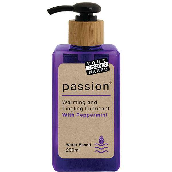 Four Seasons Passion Warming & Tingling Water Based Lubricant With Peppermint Oil 200ml Four Seasons