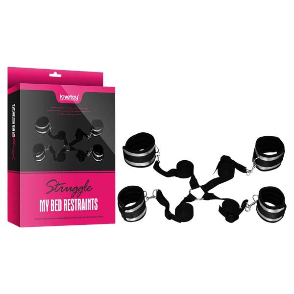 Struggle My Bed Restraints Wrist & Leg Cuffs Kit Lovetoy